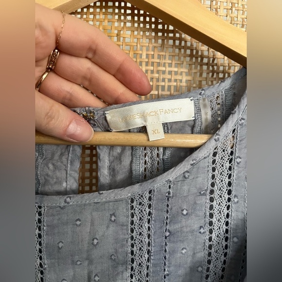 LoveShackFancy Natasha Dress Washed Denim Blue - Picture 7 of 11